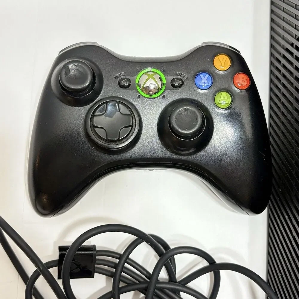 Xbox 360 E Console Model 1538 External Hard Drive And Wireless Controller